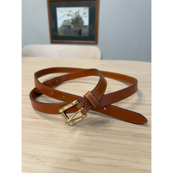 Dooney & Bourke Accessories - Vintage Dooney & Bourke Brown Thin Leather Belt Size XL